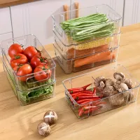 Clear Divided Fridge Storage Bins thumbnail 5