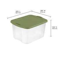 EZ Carry 70Qt Storage Bin - Green thumbnail 2