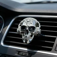Skull Head Metal Car Vent Clip thumbnail 5