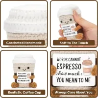 Cute Crochet Coffee Mug Figurine with Card thumbnail 6