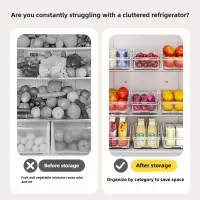 Clear Fridge Organizer Bins thumbnail 4