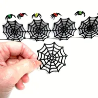 Mini Black Spider Web Halloween Decor thumbnail 1