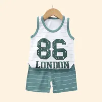 Kids Summer Cotton Vest Suit Set thumbnail 3