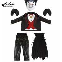 Black Monster Fighter Vampire Costume for Kids thumbnail 6