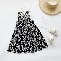 Girls Daisy Print Sleeveless Slip Dress thumbnail 2