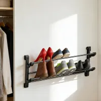 Wall Mounted 2-Tier Shoe Rack thumbnail 4