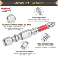 Rafford PH2 Screwdriver Bits Set 6PCS thumbnail 2