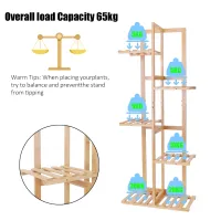 Bamboo Tiered Plant Stand Shelf Rack thumbnail 5