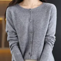 Women's Merino Wool Knitted Cardigan thumbnail 1