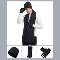 Winter Beanie Scarf Gloves 3-in-1 Set thumbnail 4