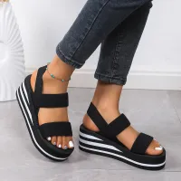 Women's Wedge Sandals Open Toe thumbnail 4