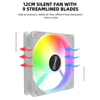 120mm RGB Mirror PC Fan 12V thumbnail 2