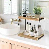 2-Tier Wooden Coffee Station Organizer thumbnail 5