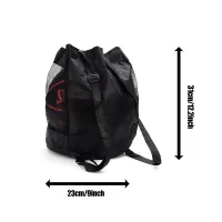 Drawstring Basketball Backpack Black thumbnail 2