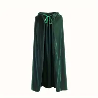 Medieval Hooded Velvet Cloak Cape thumbnail 1