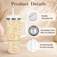 40oz Insulated Travel Mug with Straw thumbnail 3