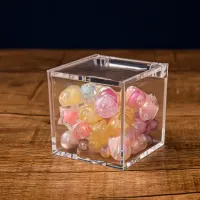 Clear Acrylic Cube Box with Lid thumbnail 4
