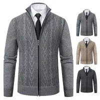 Cashmere Knitted Sweater Coat for Men thumbnail 5