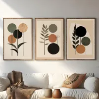 Botanical Leaf Canvas Wall Art Set thumbnail 3