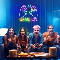 Gamer Neon LED Sign - Game On thumbnail 4