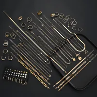 83-Piece Gold Tone Jewelry Set for Women thumbnail 4