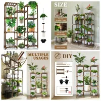 10-Tier Wood Plant Stand thumbnail 2