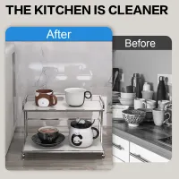 White Counter Storage Rack Organizer thumbnail 1