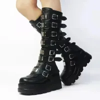Gothic Platform Knee High Boots thumbnail 1