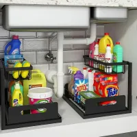 2-Tier Under Sink Organizer Rack thumbnail 3