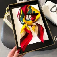 Luxury Horse Pattern Silk Scarf thumbnail 4