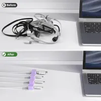 Magnetic Cable Clips - Desk Organizer thumbnail 2