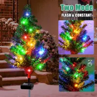 Solar Xmas Tree Stake Lights thumbnail 4