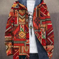 Retro Ethnic Plush Cardigan Coat thumbnail 1