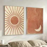 Bohemian Moon Sun Canvas Prints thumbnail 5