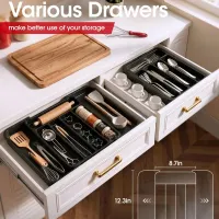 Black Expandable Drawer Organizer thumbnail 4