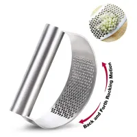 Stainless Steel Garlic Rocker Press thumbnail 4