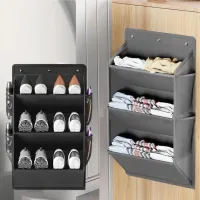 3-Layer Door-Mounted Shoe Rack thumbnail 4