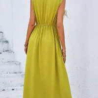 Women's A-Line Belted Midi Dress thumbnail 2