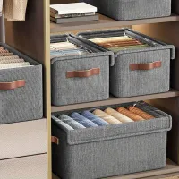 Clear Folding Storage Box with Lid thumbnail 4
