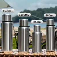 Smart LED Thermos Bottle - 1L Stainless Steel thumbnail 2