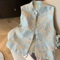 Butterfly Embroidery Sleeveless Jacket thumbnail 6