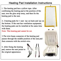 2-Seat Car Seat Heater Kit 12V 27W thumbnail 5