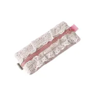 Lace Pencil Case for Student Girl Ruffle Cute Korean Makeup Stationery Organizer Bag Portable Pouch Back To School Kawaii Gift thumbnail 5