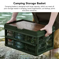Foldable Picnic Basket Organizer thumbnail 2