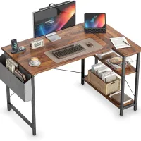 40" L-Shaped Computer Desk with Storage thumbnail 1