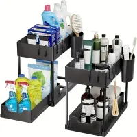 2-Tier Under Sink Sliding Organizer (2-Pack) thumbnail 2
