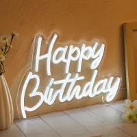 LED Neon Happy Birthday Sign thumbnail 1