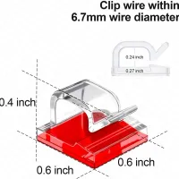 50-Pack Clear Cable Clips thumbnail 4