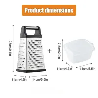 4-Sided Stainless Steel Box Grater w/ Container thumbnail 6