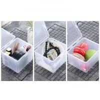 Multi-purpose Storage Box Plastic with Lid Small Thing Container Rectangular Shape Clear Storage Case Storing Jewelry Headband thumbnail 3